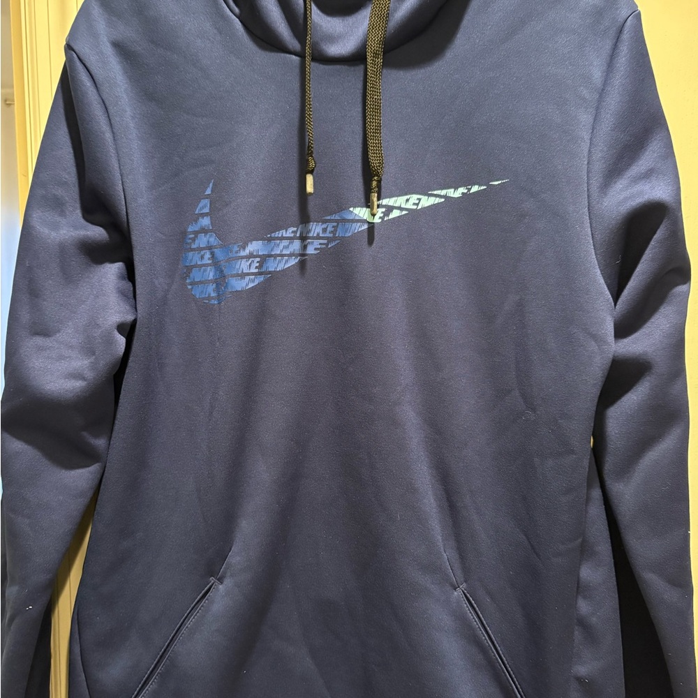 Nike Men's Navy Hoodie with Logo